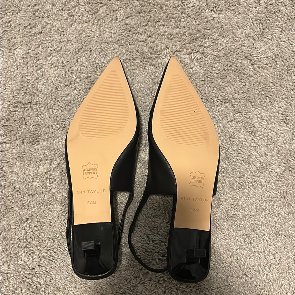 Zara Black Heels Slingback Shoes - Picture 5 of 5